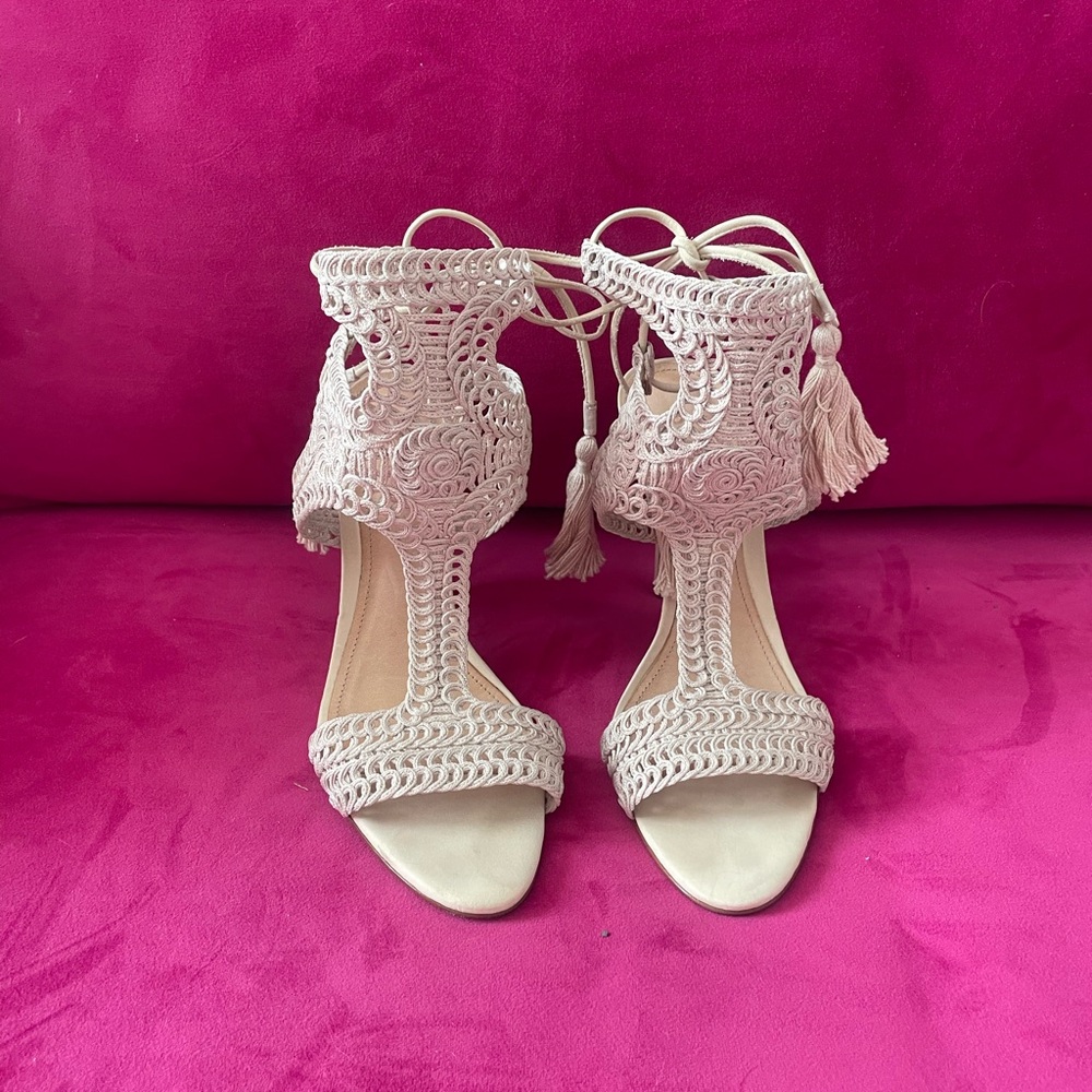 Schutz Crochet High Heel Sandals - Schutz Size 9